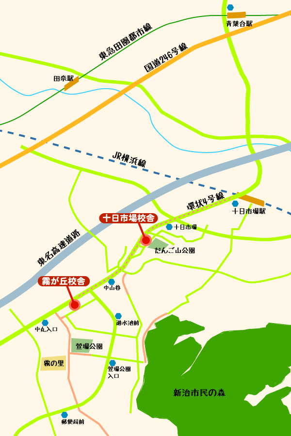 横浜シュタイナー学園周辺地図